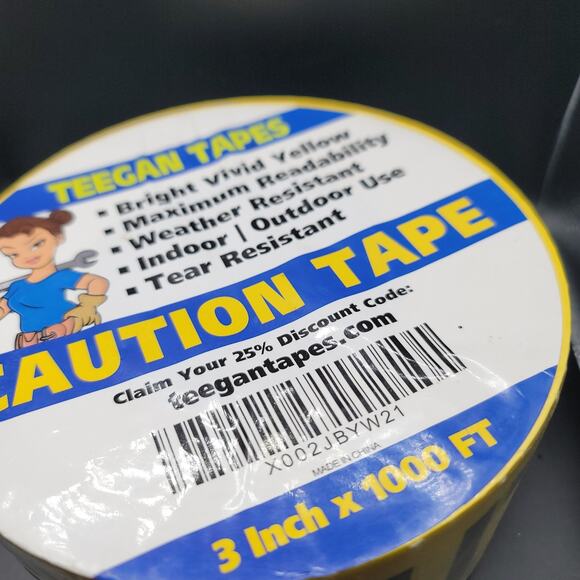 Caution Tape, 3 inch x 1000 ft - Picture 3 of 3